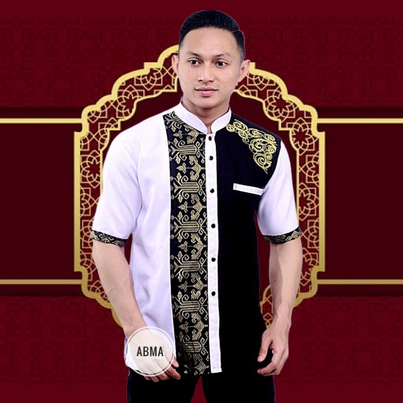 Kwmeja Pria Keneja Modern Kemeja Coco Kekinian Pakaian Muslim Bsju Muslim Laki2 Koko Cwok Keren Baju