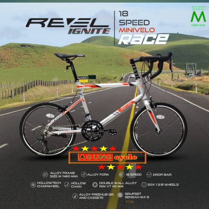 SEPEDA MINIVELO REVEL RACE 18 SPEED ALLOY MINIVELO RECE