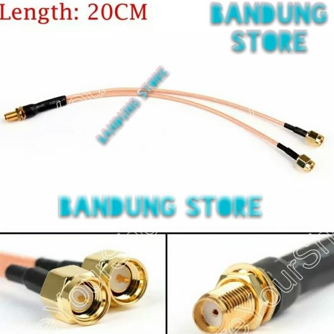 %%%%] pigtail modem bolt dual mimo/2x sma male to sma female