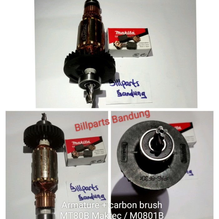 {{{{{{] Armature MT 80 B Maktec MT80B / M0810B Makita M 0810 B MT80 plus carbon brush bor impact