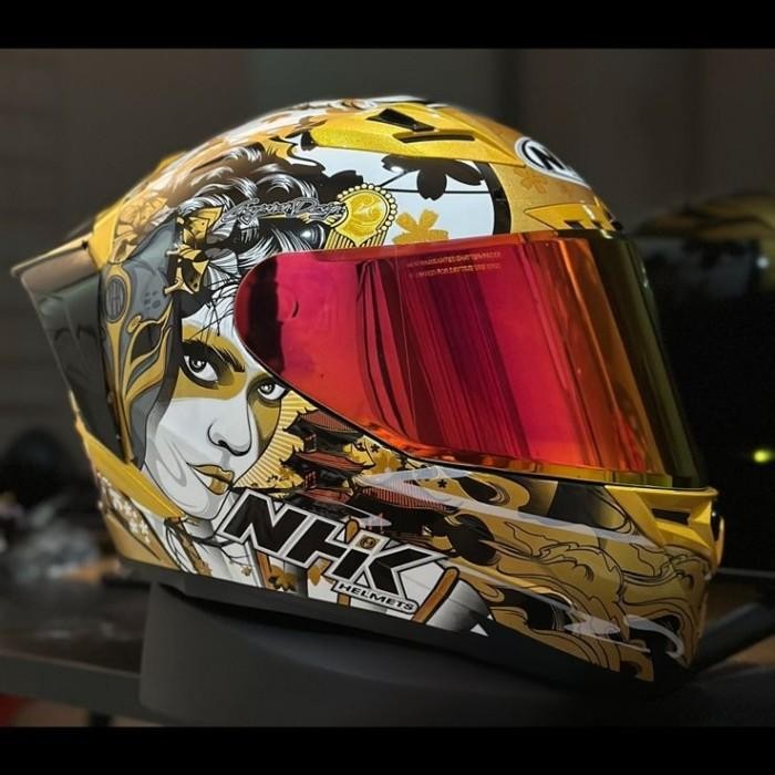 Flat Visor Nhk Rx9 Iridium | Kaca Helm Fullface Rx-9