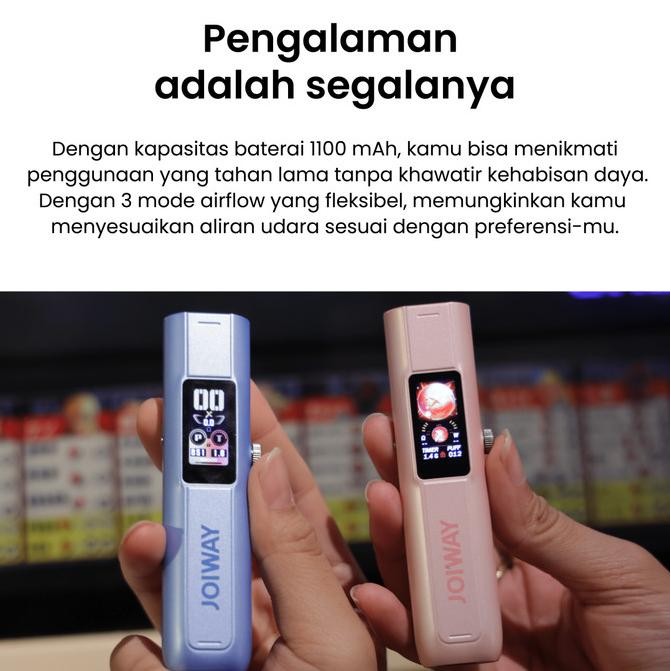 Terbaru Joiway Pod X2 Layar Animasi Free Cartridge Lanyard Warm Grey