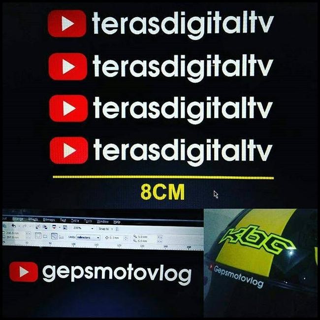 

BEST DEAL CUTTING STICKER CUSTOM CHANNEL ID YOUTUBE VLOG VLOGGER !!!!
