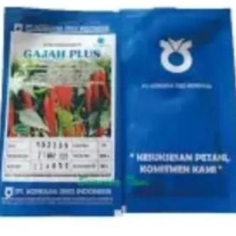 Gajah Plus 10 Gram Benih Bibit Cabai Cabe Besar dan Mengkilat Tahan Bakteri Produk Original Pabrik