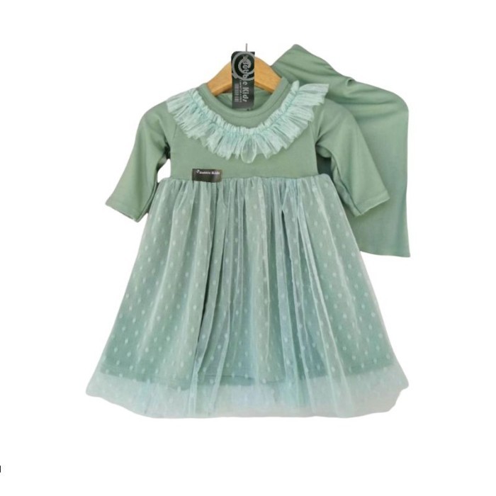 BOOM SALE Bubble Kids - Gamis Anak Tutu Tile Doty Newborn 0-4 Tahun Sage