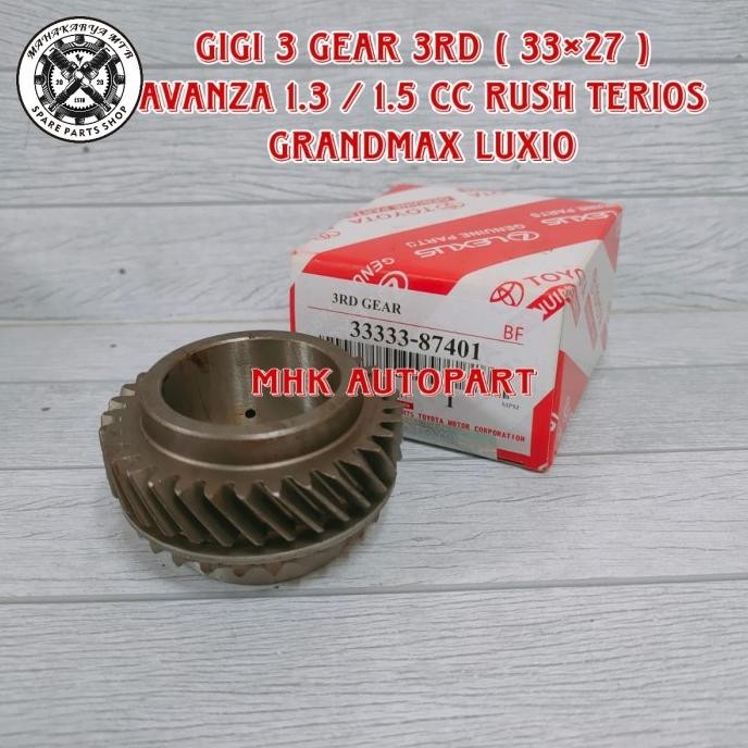 ORIGINAL GIGI 3 GEAR 3RD 3327 TRANSMISI AVANZA 1.3 1300CC 1.5 1500CC RUSH