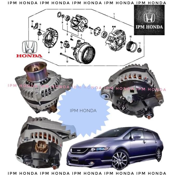 ORIGINAL 31100 RFE ALTERNATOR DINAMO AMPERE HONDA ODYSSEY 2400CC RB1 2004-2008 BESS SELLER