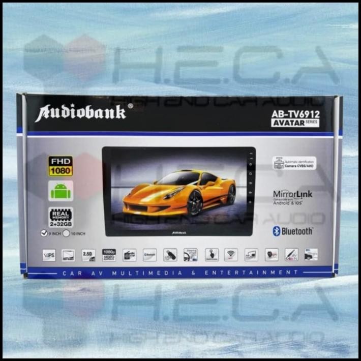 TERBARU AUDIOBANK AB-TV6912 AVATAR 2/32 GB ANDROID 9" HEAD UNIT DOUBLE DIN TAPE MOBIL 9 INCH 