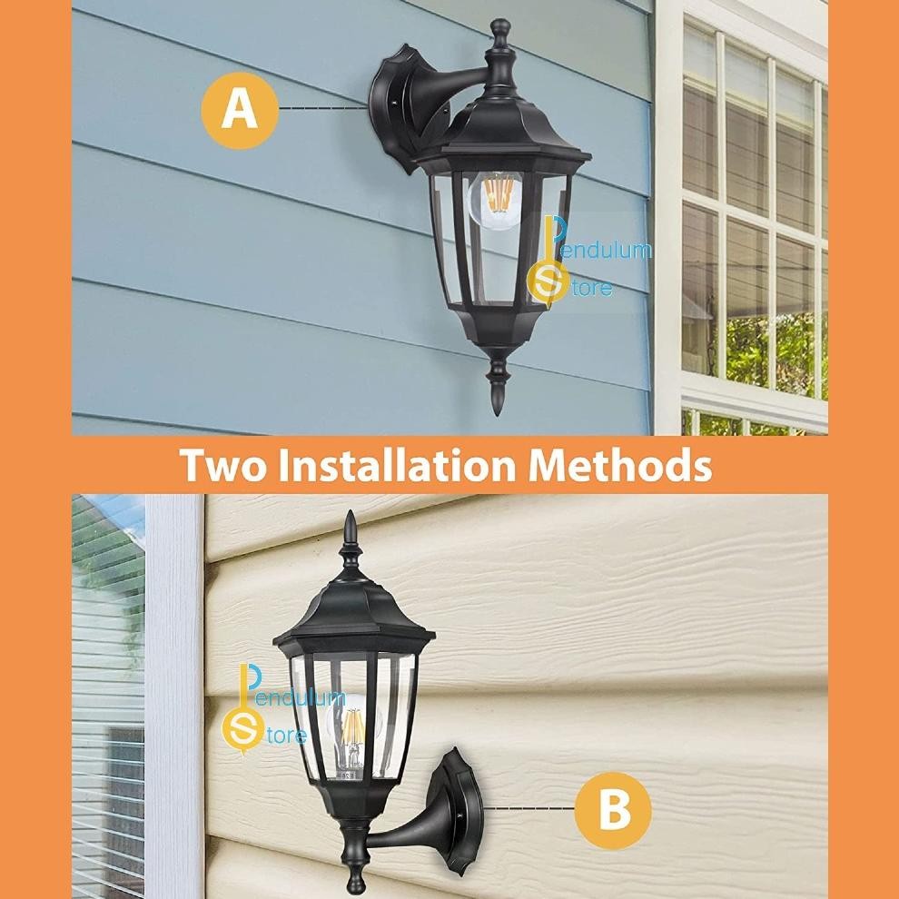 olp Emico Lampu Dinding Lentera Vintage Classic Outdoor Lampu Pilar Lampu Hias Teras Taman Waterproo