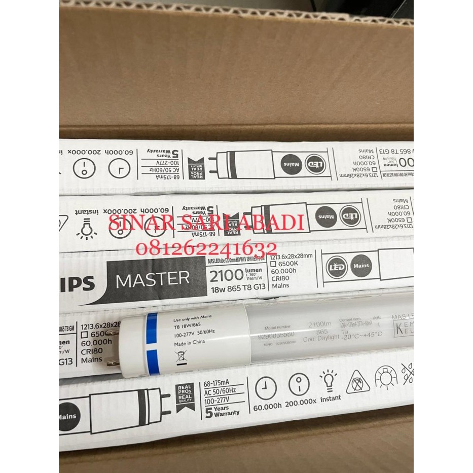 Philips MASTER LEDtube 18W/865 1200mm T8 TL LED MASTER 18w