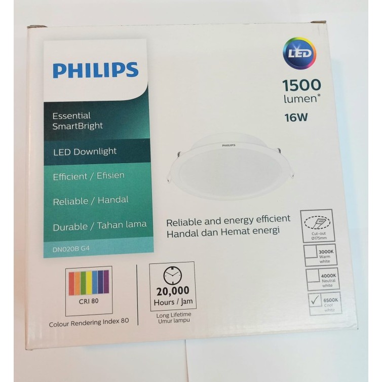 Lampu Downlight 16w 16 Watt LED Downlight DN020B G4 Putih