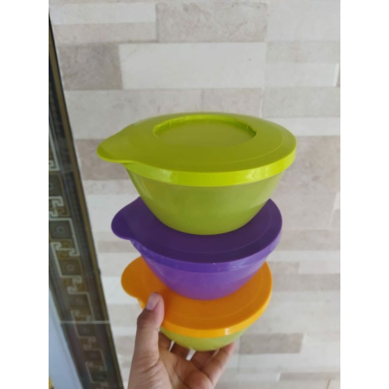 bowl padang click bowl sup 600ml tupperware second preloved