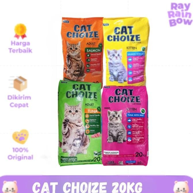 

MAKANAN KUCING CAT CHOIZE ADULT & KITTEN 20KG ALL VARIAN (GOSEND+GRAB) ORIGINAL