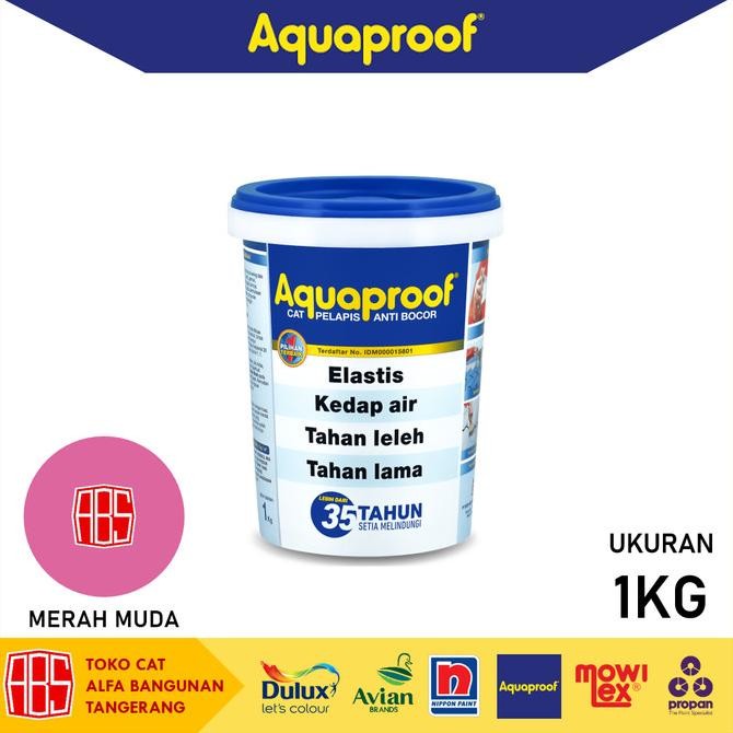 

CAT AQUAPROOF 1KG - CAT PELAPIS ANTI BOCOR - WATERPROOF - ABU MUDA ORIGINAL