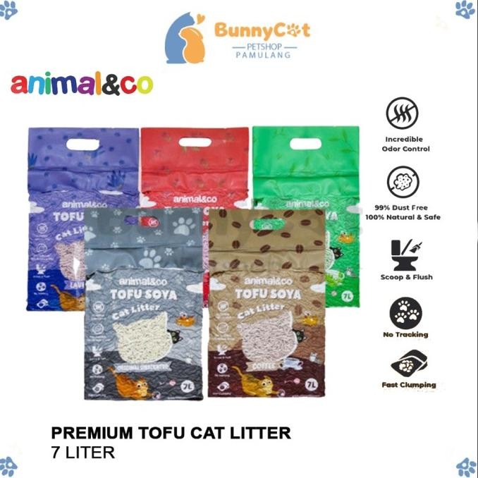 

ANIMAL&CO TOFU SOYA 7L PASIR KUCING CAT LITTER ANIMALNCO TOFU SOYA ANC 7 LITER ORIGINAL