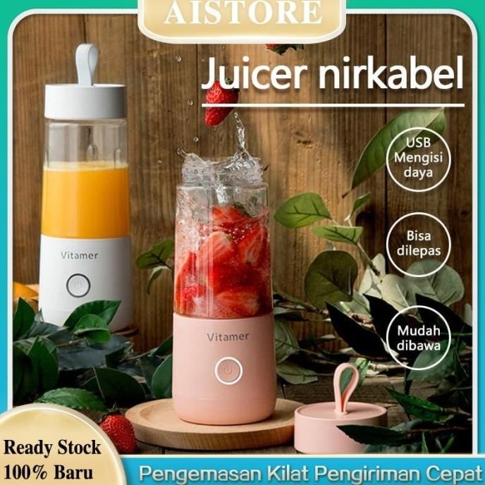 

Berkualitas Blender VITAMER Juicer Portable ORIGINAL 350ml 4 Mata Pisau-Free Gift