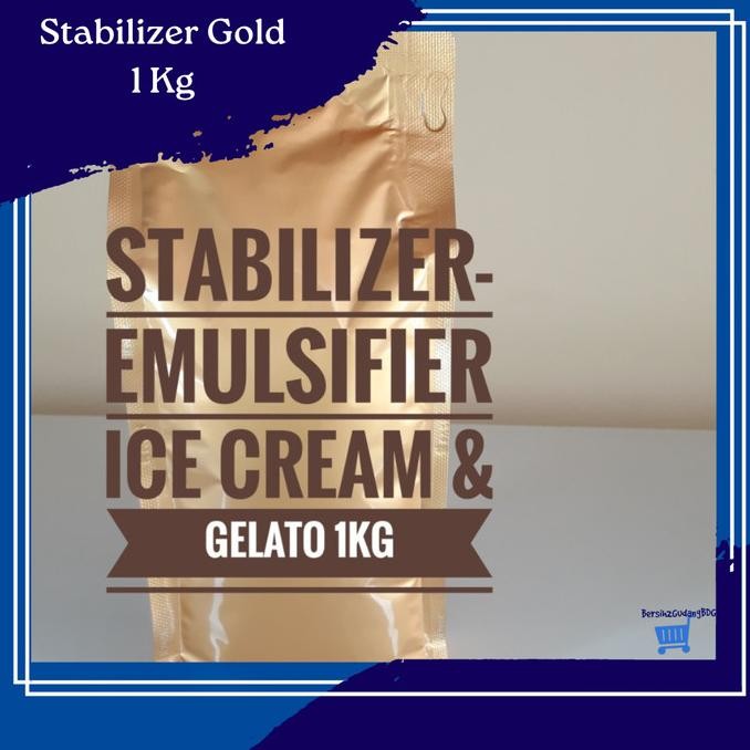 

STABILIZER-EMULSIFIER ICE CREAM & GELATO [GOLD] - 1 KG ORIGINAL DAN TERPERCAYA