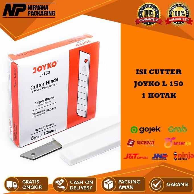 

Berkualitas ISI CUTTER JOYKO L 150 ISI PISAU CUTER L150 REFILL KATER BESAR SEKOTAK