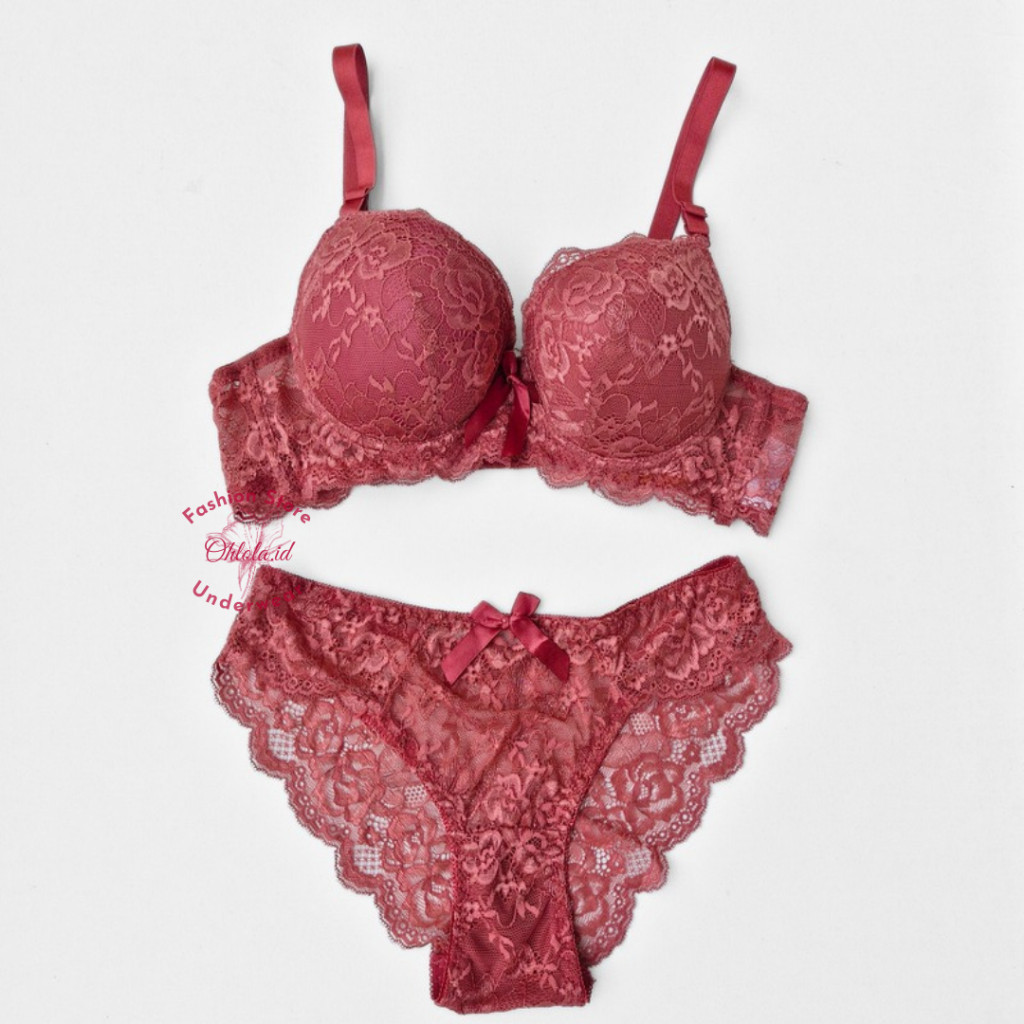 Set Bra Sepasang Celana Dalam Bercinta Lingrie Beha Kutanh Perempuan Busa Sexy Terbaru 2025 Setelan 