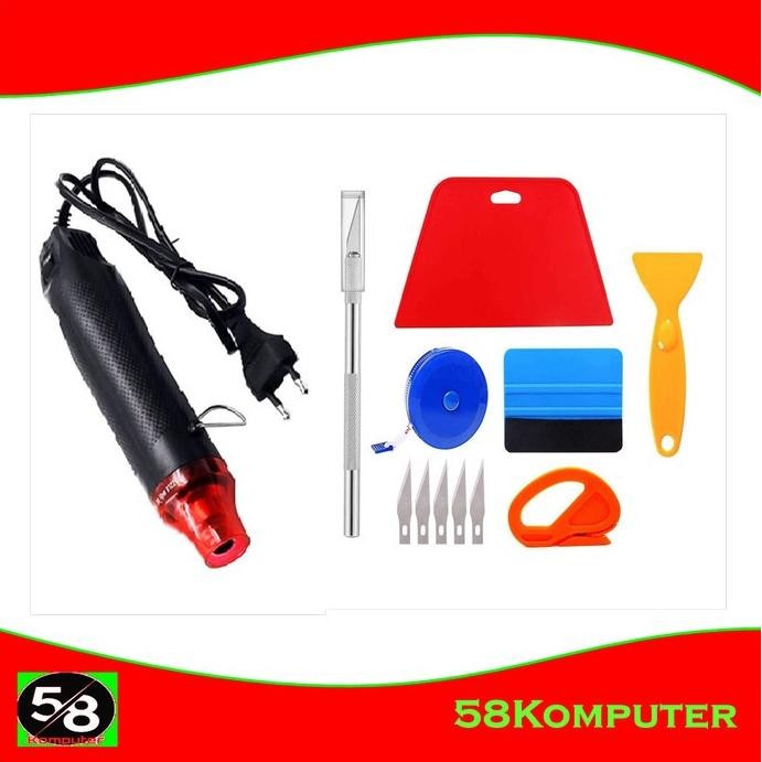 

Berkualitas Paket Lengkap Alat Pasang Sticker + Hot Gun 300 W Tool Set Alat Untuk Pasang Stiker Kaca Film Wallpaper Skotlet Motor Mobil Full Set Lengkap Spatula Pemotong Vinyl Pisau Meteran Alat Pasang Stiker Wrap Vinyl Kaca Film Scrapper