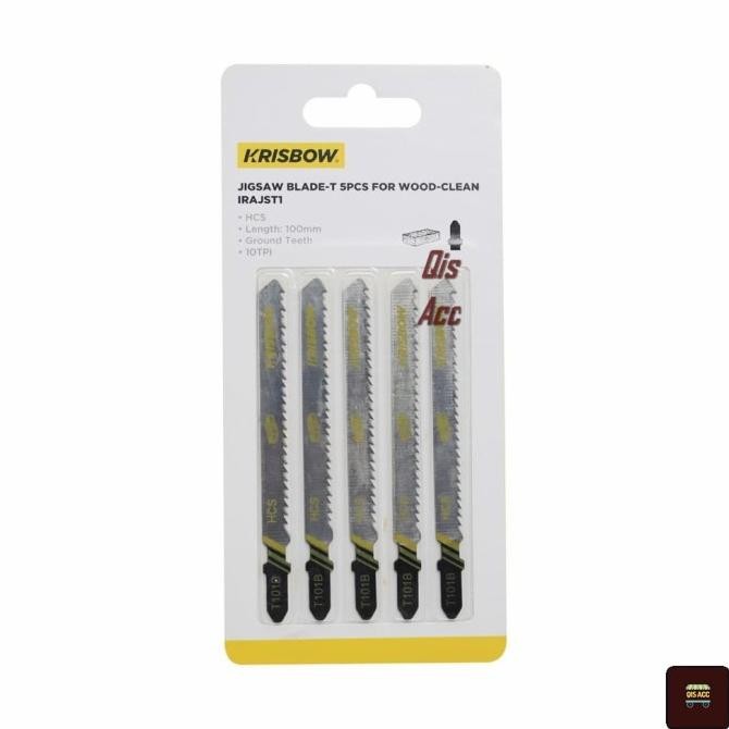 

Berkualitas KRISBOW Mata Pisau Gergaji Kayu Jigsaw Blade-T Isi 5 Pcs IRAJST1