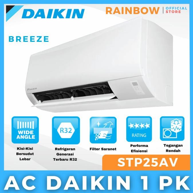 new ac daikin 1 pk low watt stp25av refrigrant r32