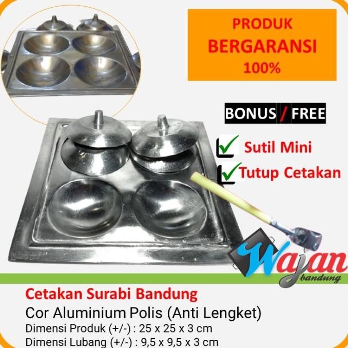 

PREMIUM Cetakan Wajan Serabi Surabi Bandung 4 lubang penggorengan kue Carabika