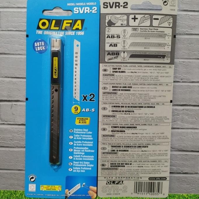 

Berkualitas Pisau Cutter SVR-2 Olfa 9mm Snap-Off blade cutter