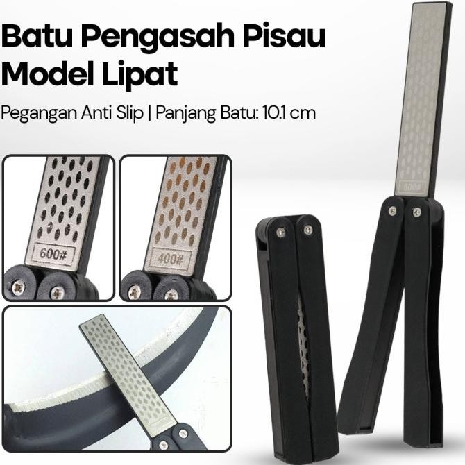 

Berkualitas DEMD Pengasah Pisau Golok Lipat Portable Diamond Sharpener