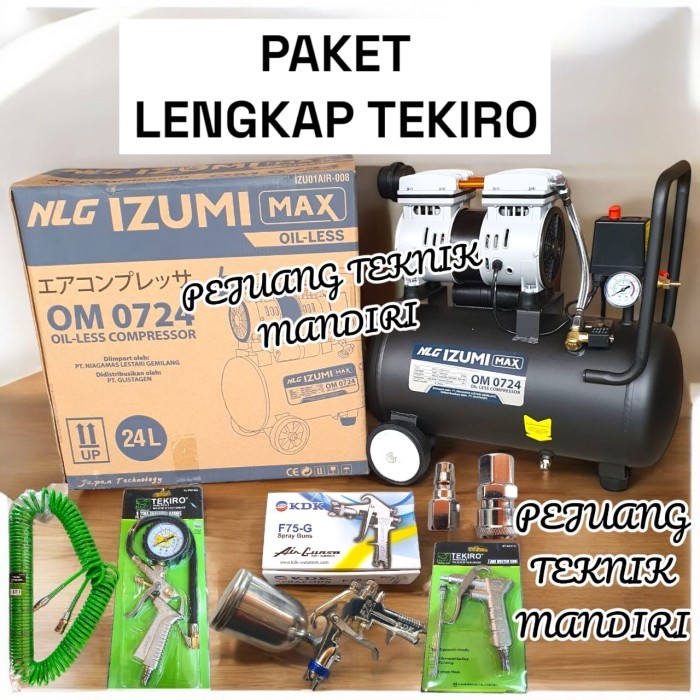 `````````] MESIN KOMPRESOR ANGIN OILLESS IZUMI MAX OM 0724 / IZUMI MAX OM0724