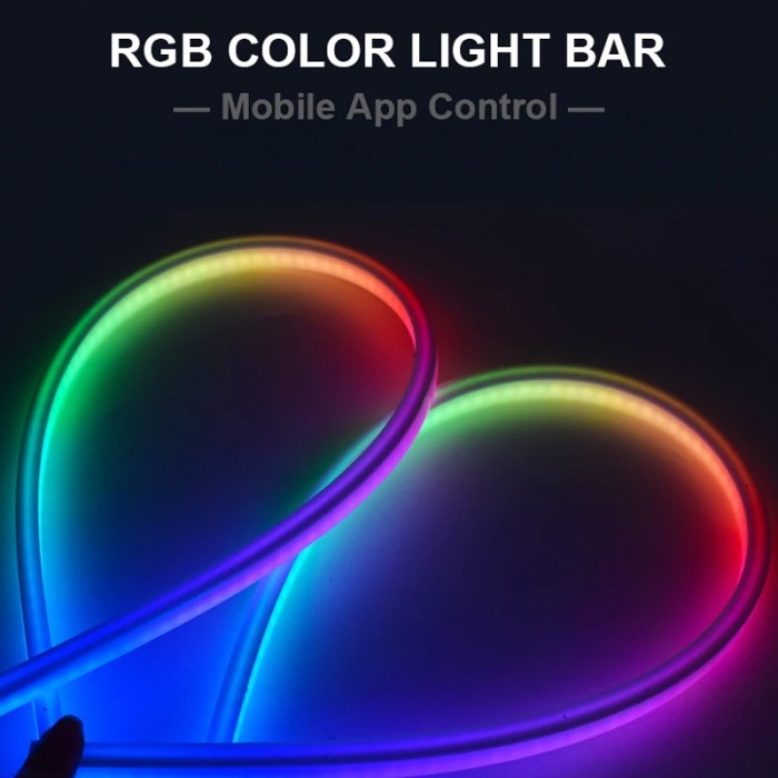 LED BAGASI RGB MOTOR LAMPU PLAT RGB MOTOR LED RGB MOTOR 23 CM