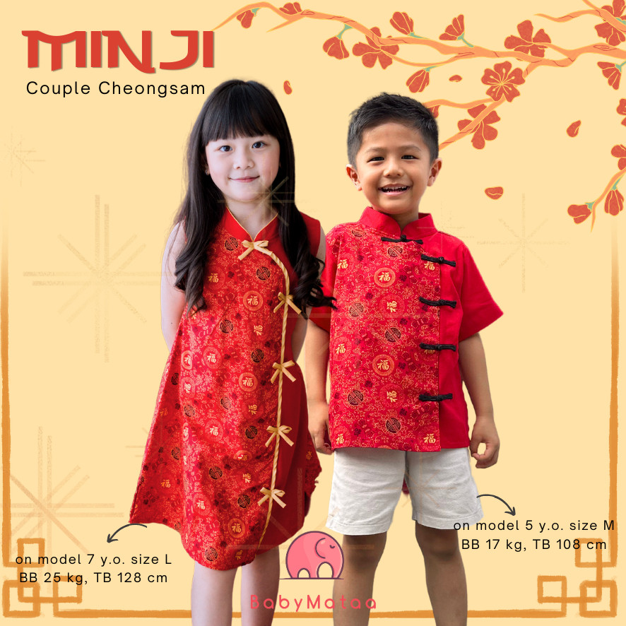 Dress Imlek Anak Qipao Sio Ular Cheongsam Xing 2-13 Tahun Chonesam Baju Bsju Mididress Ceongsam Cong