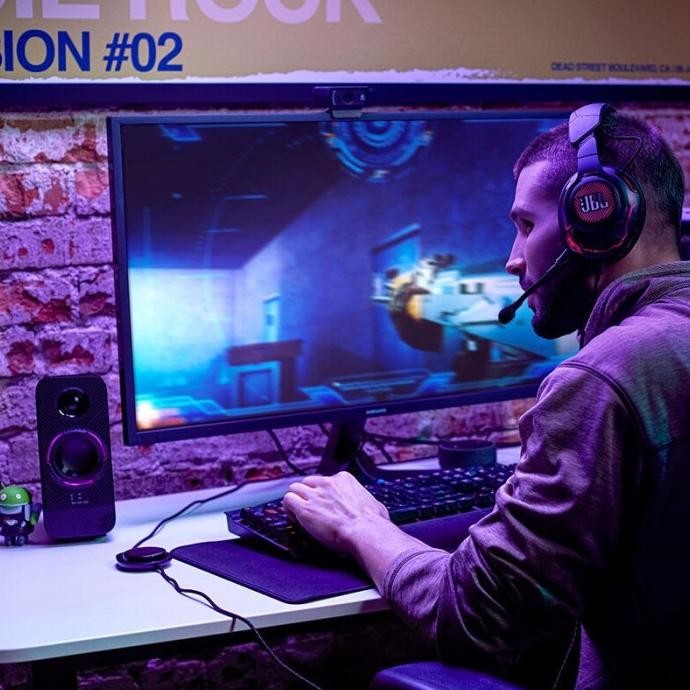 JBL Quantum Duo Speaker PC Gaming With RGB QuantumDuo