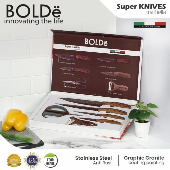 

Berkualitas BOLDe Super Knives Marbella Pisau set isi 6 Premium