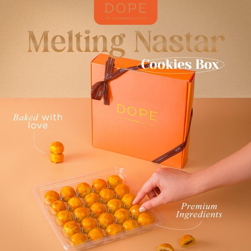 

DOPE Melting Nastar / Nastar Box / Nastar Wijsman Keju / Kue Kering Premium Camilan / Kue Kering Nastar Keju Lembut