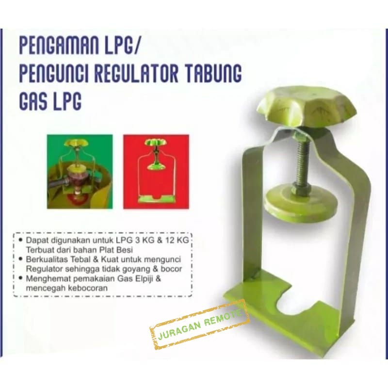Pengaman Regulator Gas Elpiji Anti Goyang / Alat Pengunci Kepala Regulator LPG/PENGAMAN PENJEPIT REG