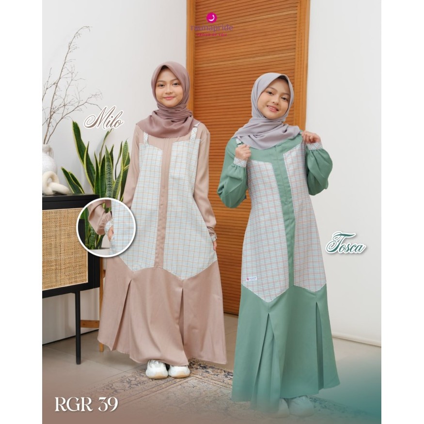 KOMPLIT Gamis remaja rauna rgr 37 / gamis tanggung / baju anak / dress muslim