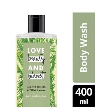 TERLARIS - Love Beauty & Planet Bodywash Pure And Positive, TeaTree Oil & Vetiver