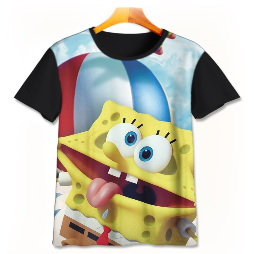 Kaos Kartun Spongebob Squarepants Sb-5-designWD Kaos Anak Laki Laki Perempuan Umur 1 - 12 Tahun Kaos
