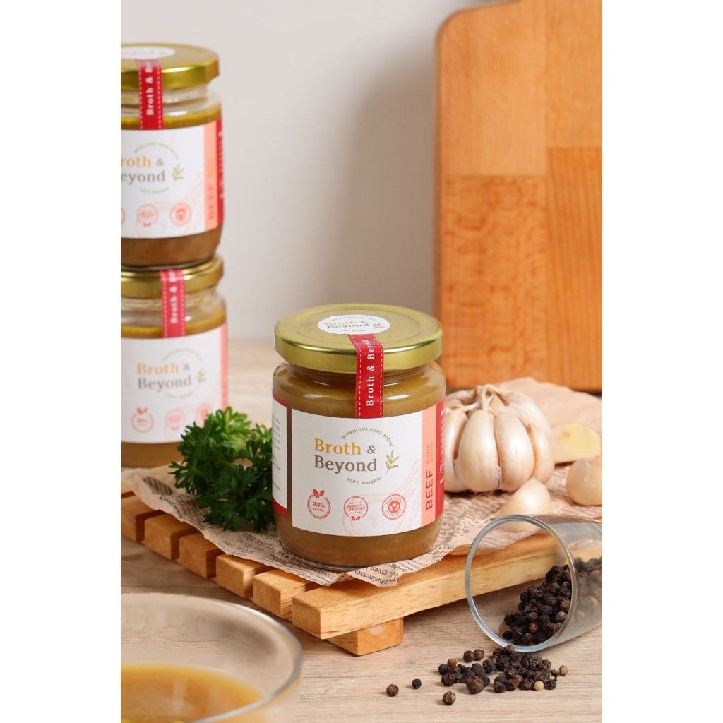 

Termurah Organic Grass Fed Beef Bone Broth Kaldu Sapi Organik Mpasi 2/3 Jars Ready