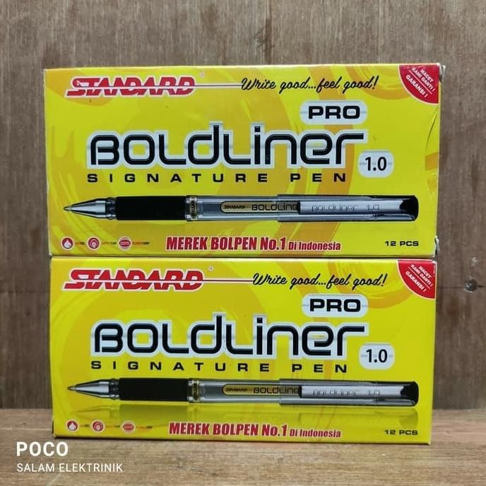 

TERMURAH - Pen BoldLiner Pro Standard 1.0 hitam biru 1 lusin