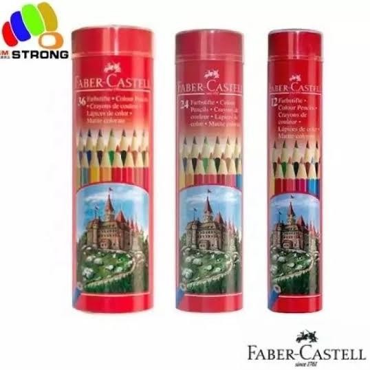 

FABER CASTELL ROUND TIN COLOR PENCIL PENSIL WARNA TABUNG KALENG BULAT