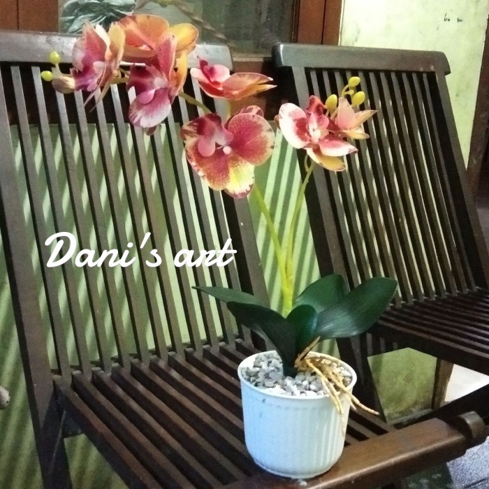 Bunga Anggrek Latex/ Anggrek Premium/ Anggrek Palsu/ Bunga Plastik Termurah