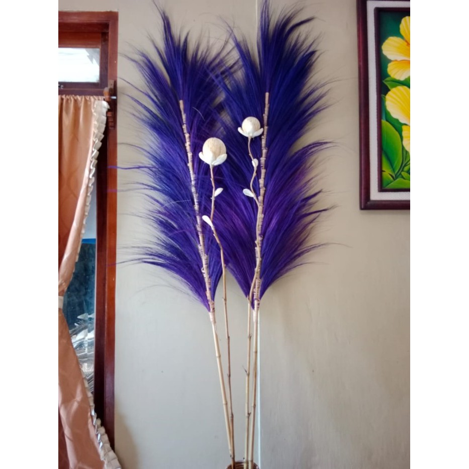 Paket Home Decor Rayung Dan Bola Urat/Diskon Murah Pampas Rayung Ready