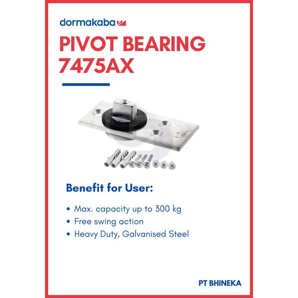 Dorma Pivot Bearing 7475AX dormakaba 7475 heavy duty