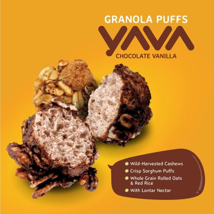 

Yava Carton Pack Granola Puffs Chocolate Vanilla ( 12 X 35G )