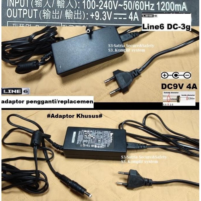 Ori - Power supply 4A adaptor Line6 DC3g Line 6 POD HD500 HD300 HD400 9V