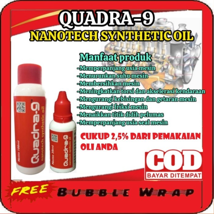 Quadra-9 oil Memperbaiki, Merawat Mesin Mobil seperti nano energizer