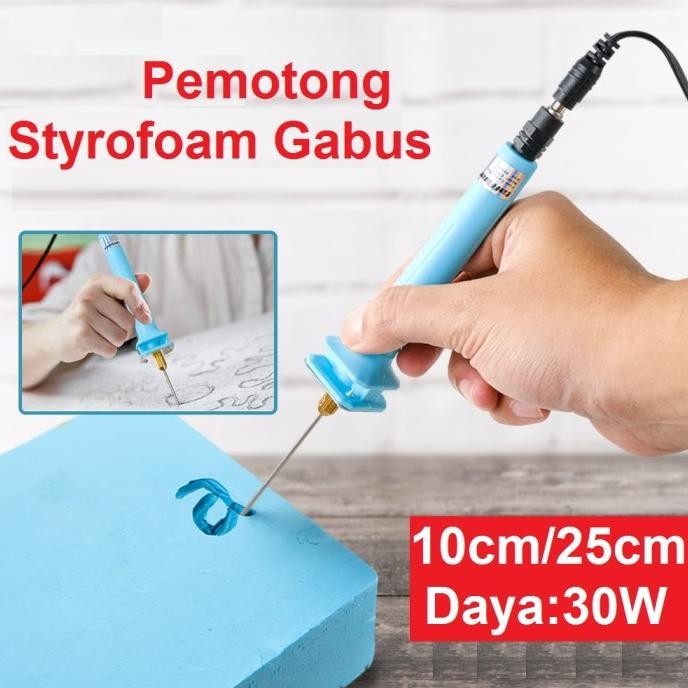 

TERSEDIA ALAT POTONG STYROFOAM SOLDER UKIR GABUS CUTTER POLYSTYRENE EPE FOAM 10 CM 30W ADAPTOR LISTRIK