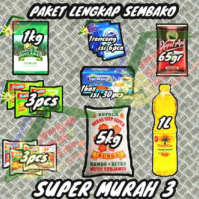 

TERUJI PAKET SEMBAKO BERMERK LENGKAP SUPER MURAH 3 KODE 512